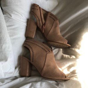 Baby Pink Backless Open Toed Heels